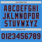 Custom Stitched Powder Blue Navy-Orange Baseball Pullover Sweatshirt Hoodie photo 4