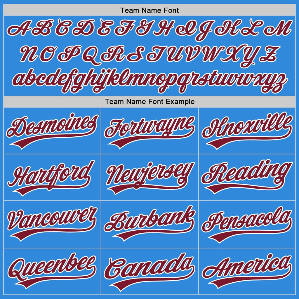 Custom Stitched Powder Blue Crimson-White Baseball Pullover Sweatshirt Hoodie photo 3