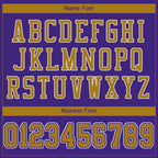 Custom Purple Old Gold-White Mesh Authentic Football Jersey photo 4
