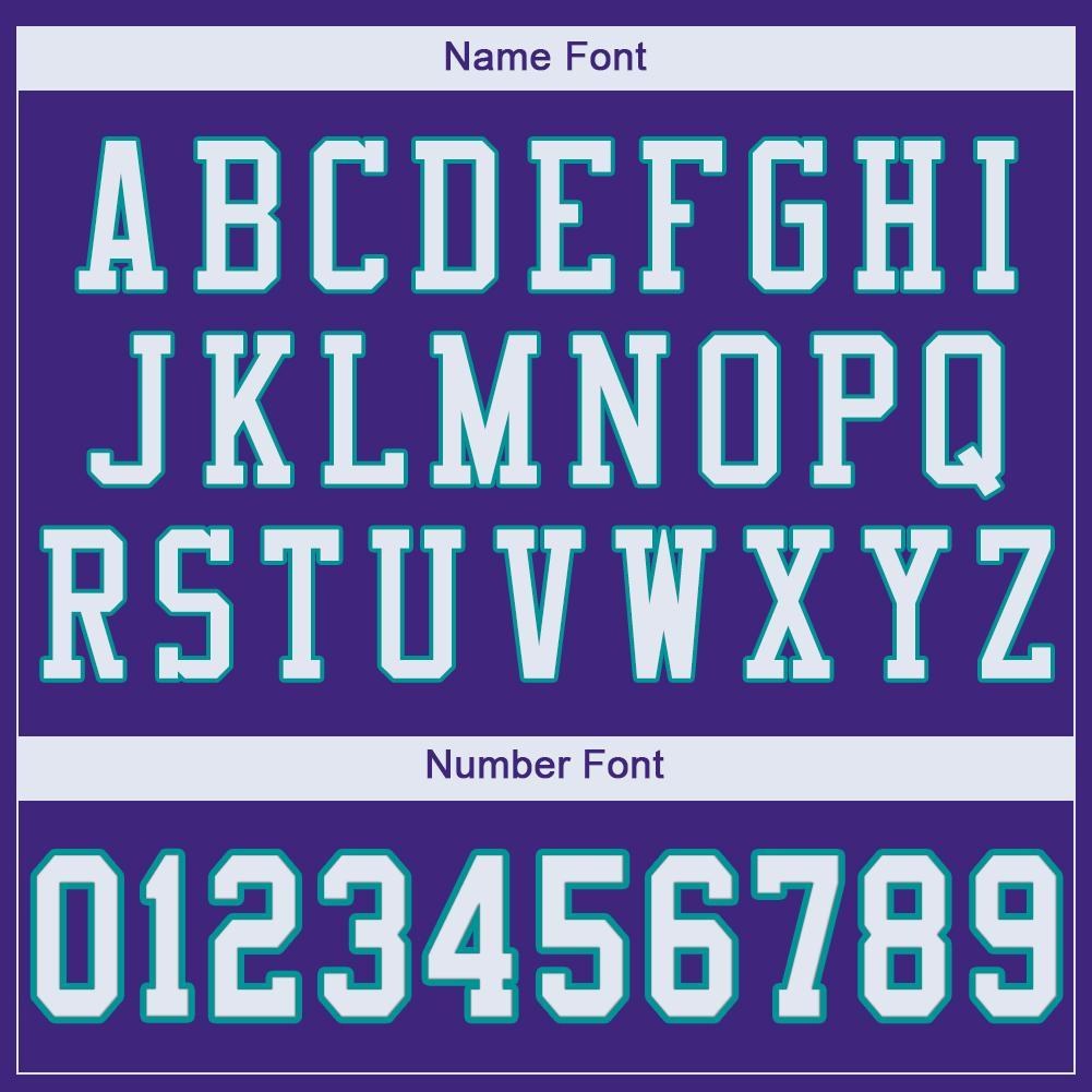 Custom Purple White-Aqua Mesh Authentic Football Jersey photo 4