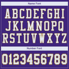 Custom Purple White-Old Gold Mesh Authentic Football Jersey photo 4