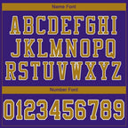 Custom Purple Old Gold-White Mesh Authentic Football Jersey photo 4