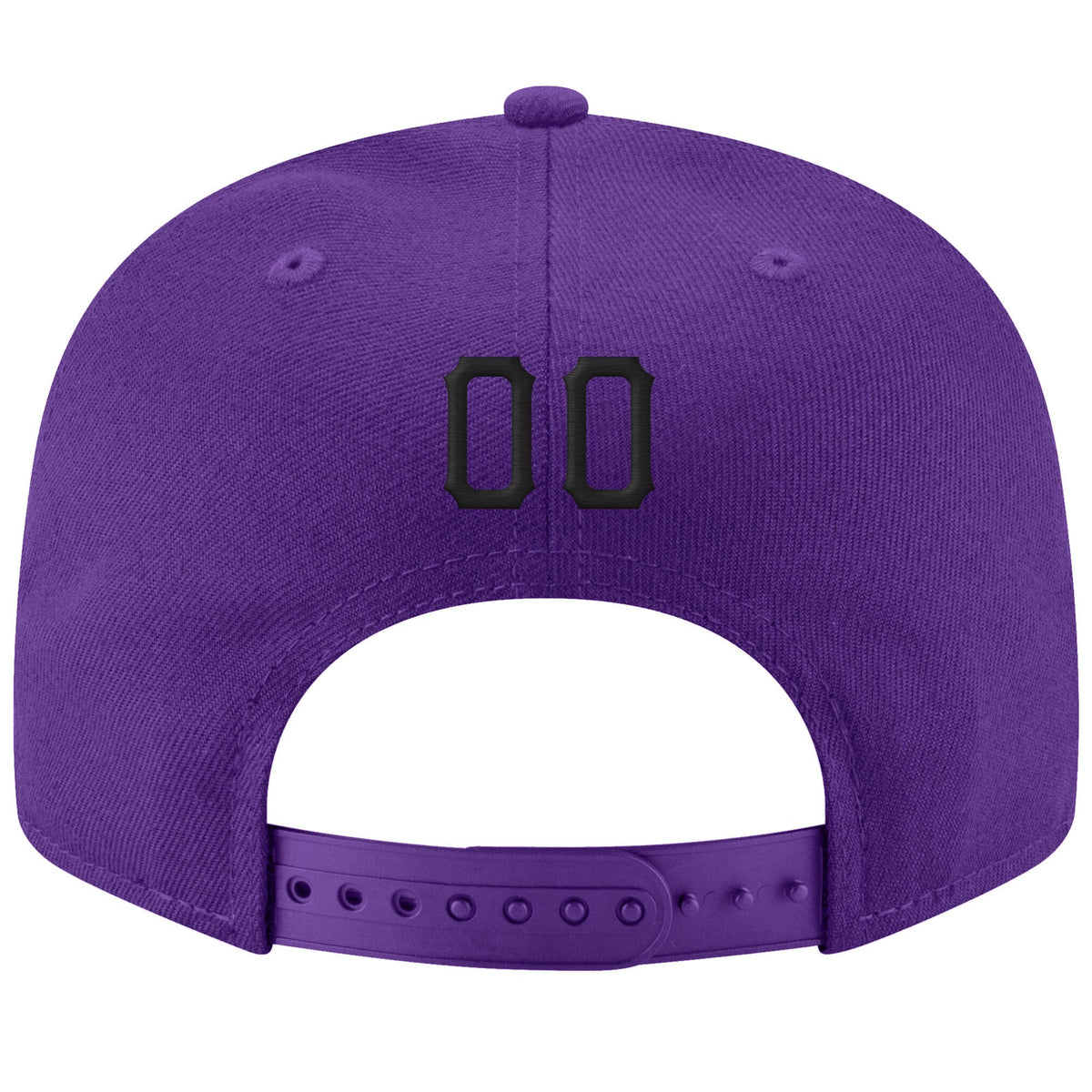 Custom Purple Black-White Stitched Adjustable Snapback Hat photo 3