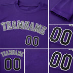 Custom Purple Black-Gray Performance T-Shirt detail