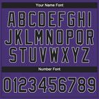 Custom Purple Black-Gray Performance T-Shirt photo 2