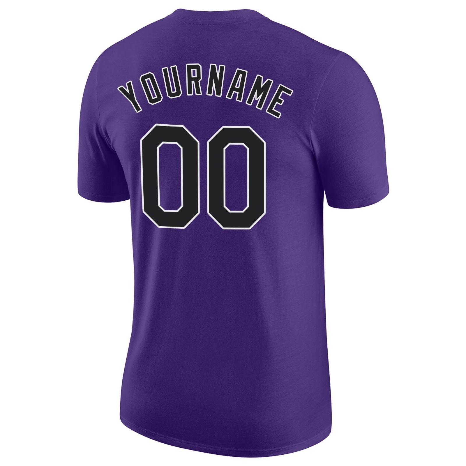 Custom Purple Black-Gray Performance T-Shirt photo 5