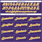 Custom Purple Gold-White Performance T-Shirt photo 3