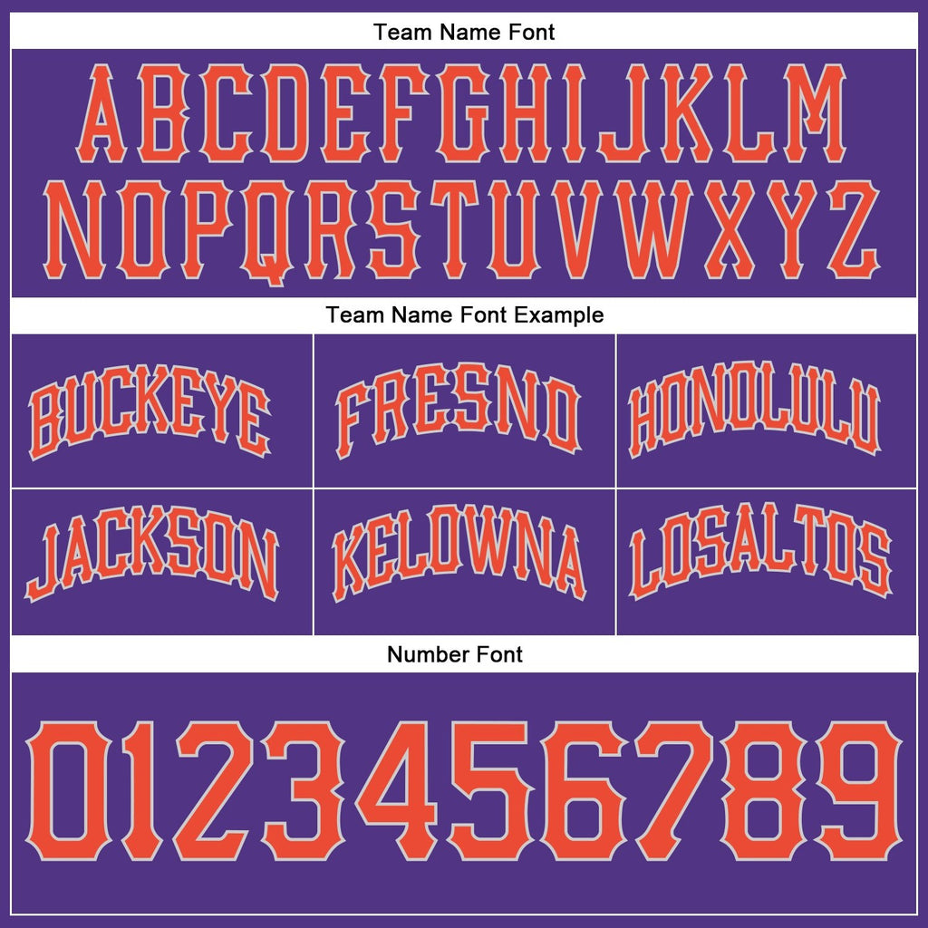 Custom Purple Orange-Gray Authentic Throwback Basketball Shorts photo 2