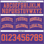 Custom Purple Orange-Gray Authentic Throwback Basketball Shorts photo 2