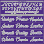Custom Purple White-Gray Authentic Throwback Basketball Jersey photo 2