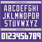 Custom Purple White-Gray Authentic Throwback Basketball Jersey photo 3