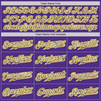 Custom Purple Camo-Gold Authentic Throwback Basketball Jersey photo 2