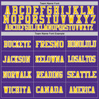 Custom Purple Gold-White Mesh Authentic Throwback Football Jersey photo 2