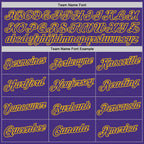 Custom Stitched Purple Purple-Gold Sports Pullover Sweatshirt Hoodie photo 5