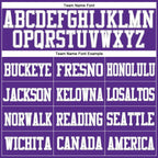 Custom Purple White-Gray Mesh Authentic Football Jersey photo 2