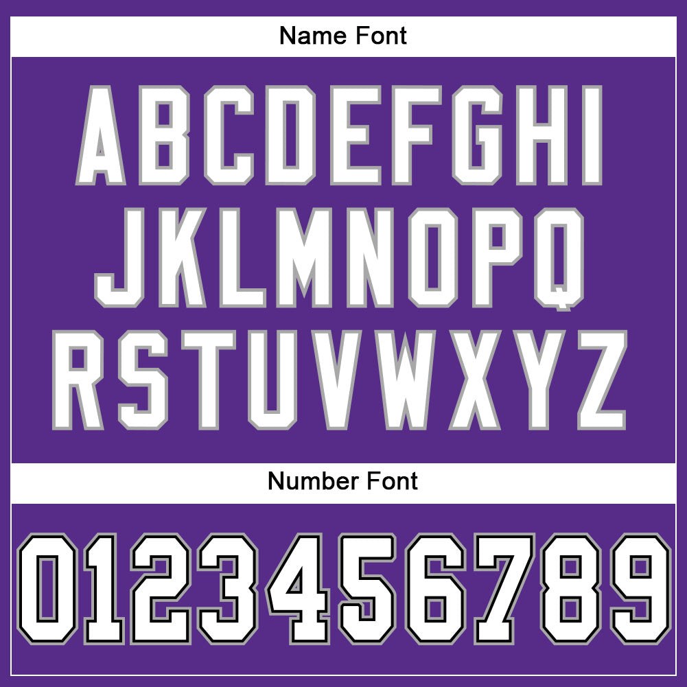 Custom Purple White-Gray Mesh Authentic Football Jersey photo 3