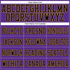 Custom Purple Black-Gold Mesh Authentic Football Jersey photo 2