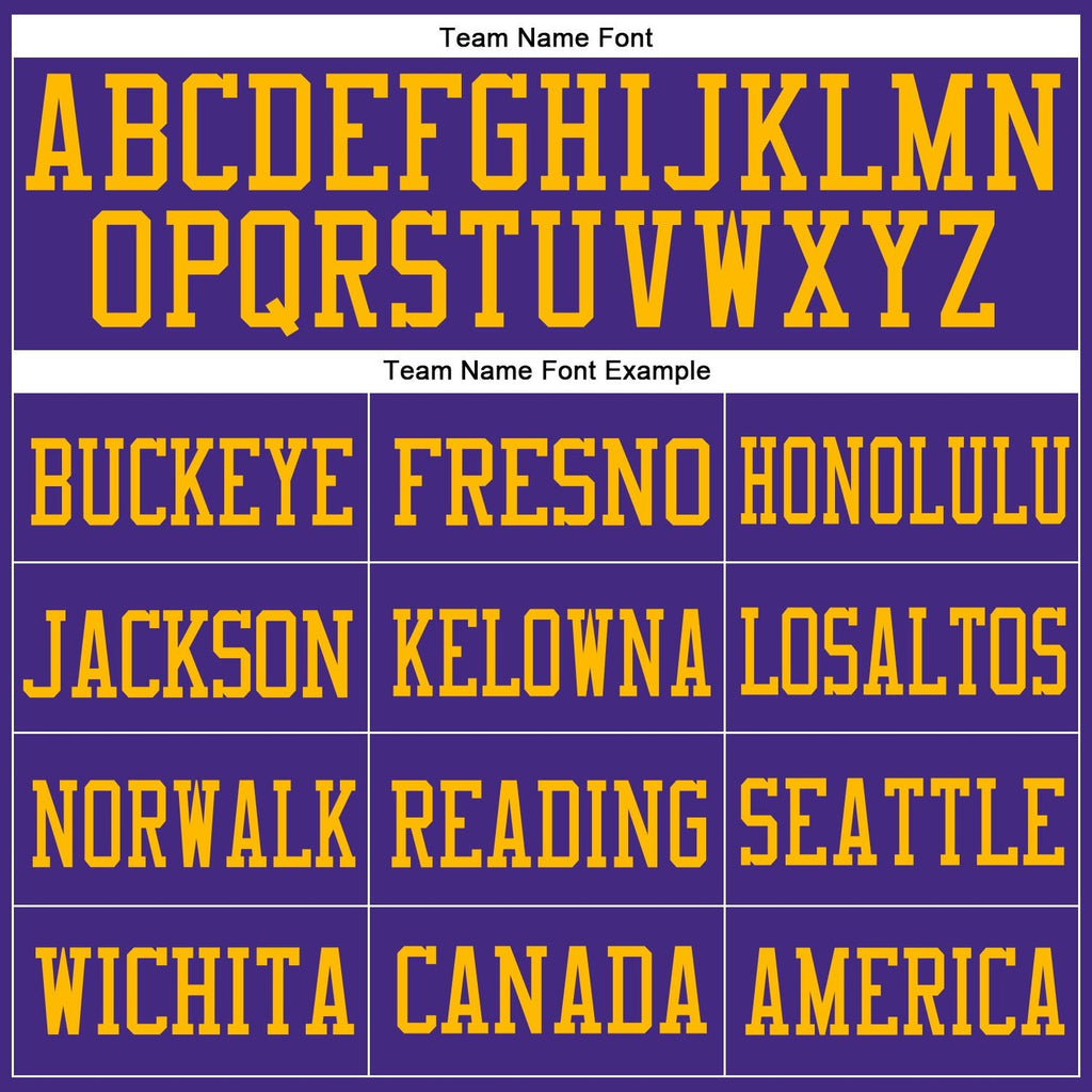 Custom Purple Purple-Gold Mesh Authentic Football Jersey photo 2