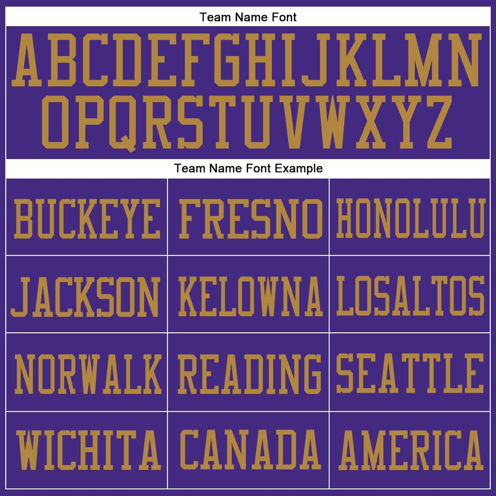 Custom Purple Purple-Old Gold Mesh Authentic Football Jersey photo 2
