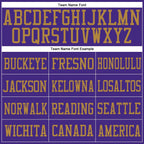 Custom Purple Purple-Old Gold Mesh Authentic Football Jersey photo 2