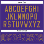 Custom Purple Purple-Old Gold Mesh Authentic Football Jersey photo 3