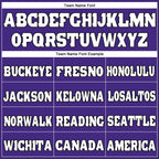 Custom Purple White-Old Gold Mesh Authentic Football Jersey photo 2