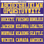 Custom Purple Gold-Kelly Green Mesh Authentic Football Jersey photo 2