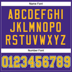 Custom Purple Gold-Kelly Green Mesh Authentic Football Jersey photo 3