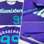 Custom Purple Teal-White Performance T-Shirt photo 2