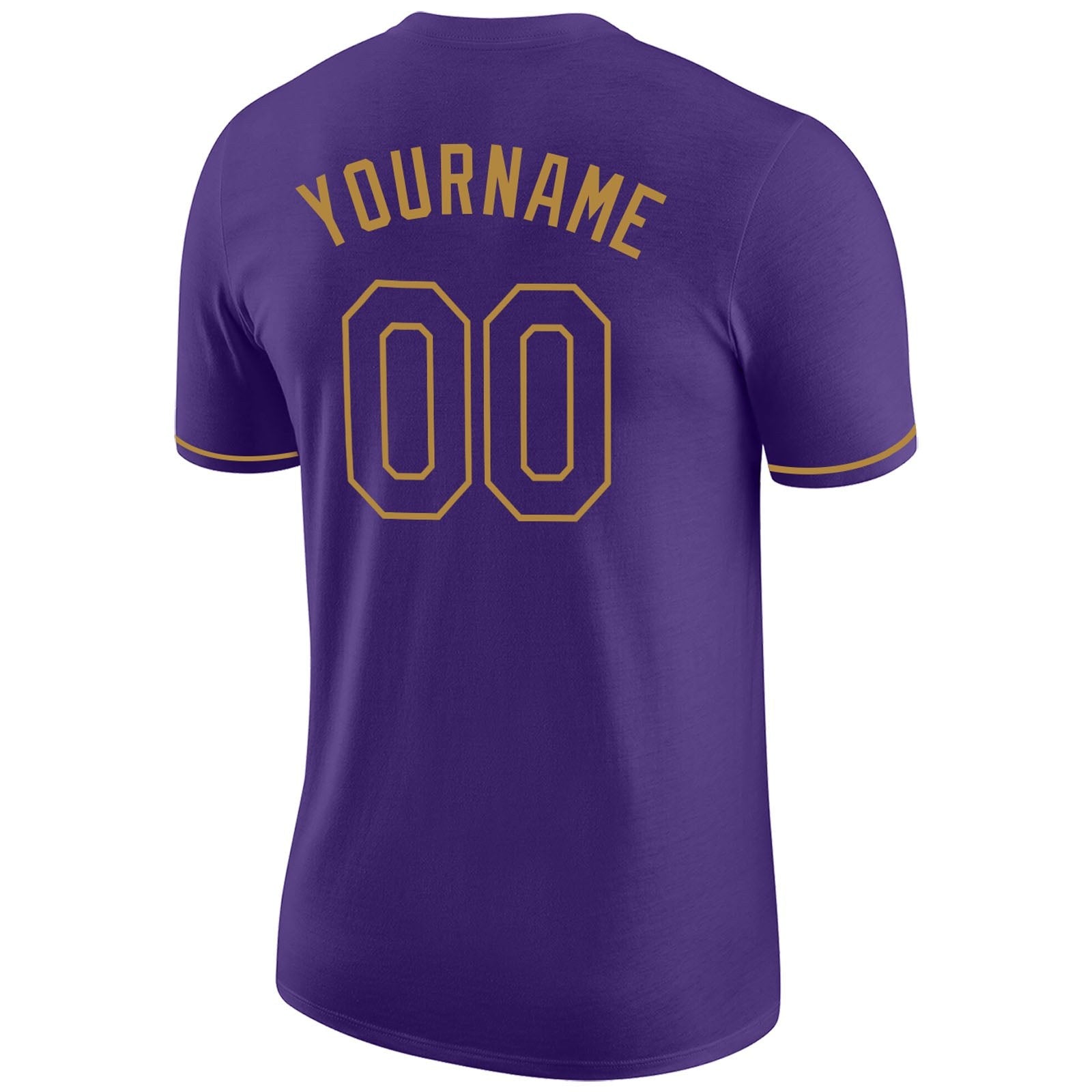 Custom Purple Purple-Old Gold Performance T-Shirt photo 5