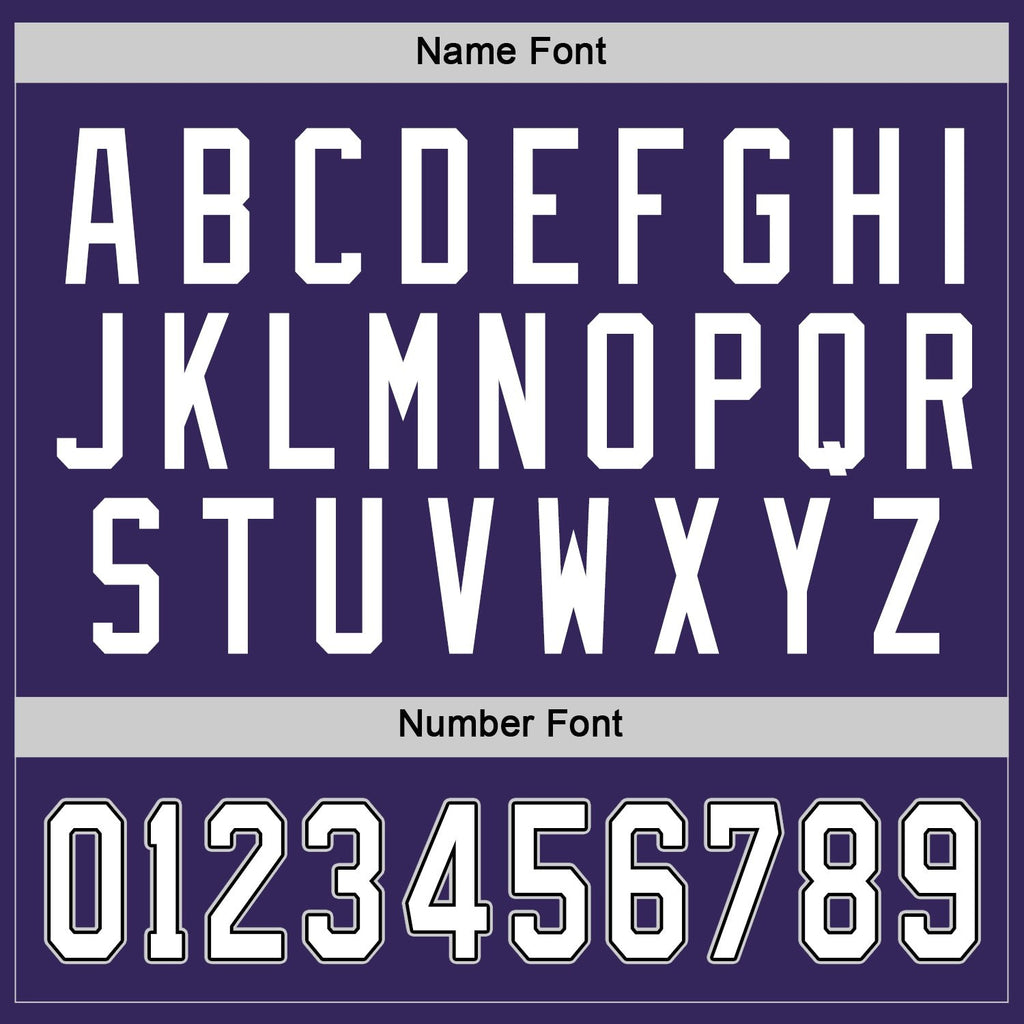 Custom Purple White-Black Hockey Jersey photo 2