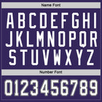Custom Purple White-Black Hockey Jersey photo 2