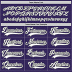 Custom Purple White-Black Hockey Jersey photo 3