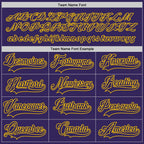 Custom Purple Purple-Gold Hockey Jersey photo 3