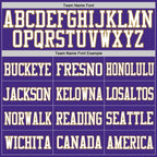 Custom Purple Old Gold-White Mesh Authentic Football Jersey photo 2