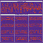 Custom Stitched Purple Purple-Orange Sports Pullover Sweatshirt Hoodie photo 2