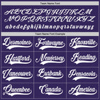 Custom Purple White Hockey Jersey photo 3
