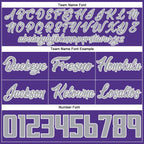 Custom Purple Gray-White Authentic Throwback Basketball Shorts photo 2