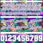 Custom Purple White-Purple 3D Pattern Design Tropical Palm Leaves Authentic Basketball Shorts photo 2