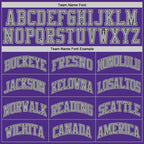 Custom Purple Black-White Authentic Throwback Basketball Jersey photo 3