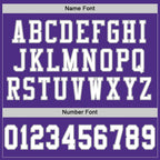 Custom Purple White-Gray Mesh Authentic Throwback Football Jersey photo 3