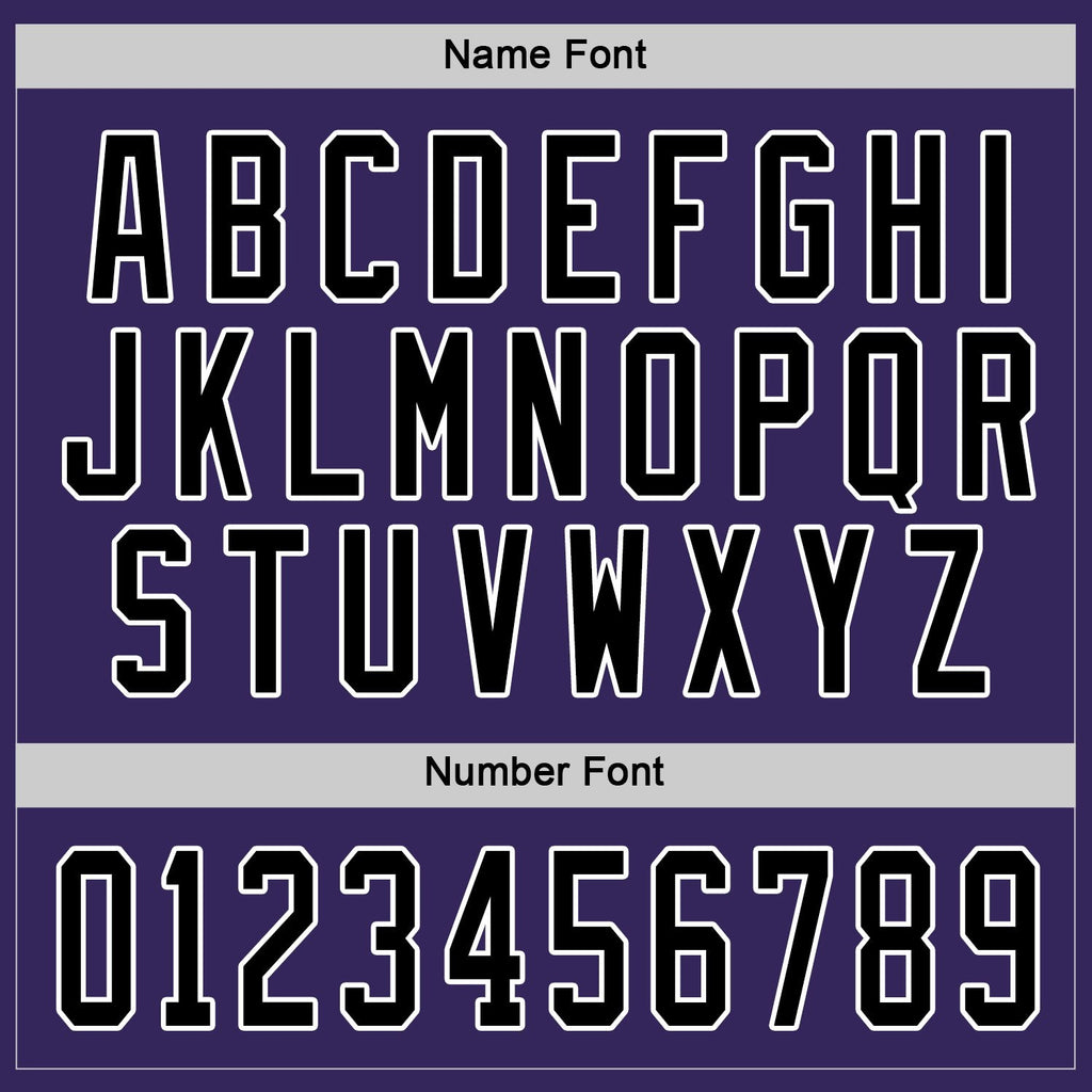 Custom Purple Black-White Hockey Jersey photo 3