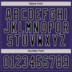Custom Purple Black-White Hockey Jersey photo 3