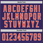 Custom Purple Orange-White Hockey Jersey photo 3