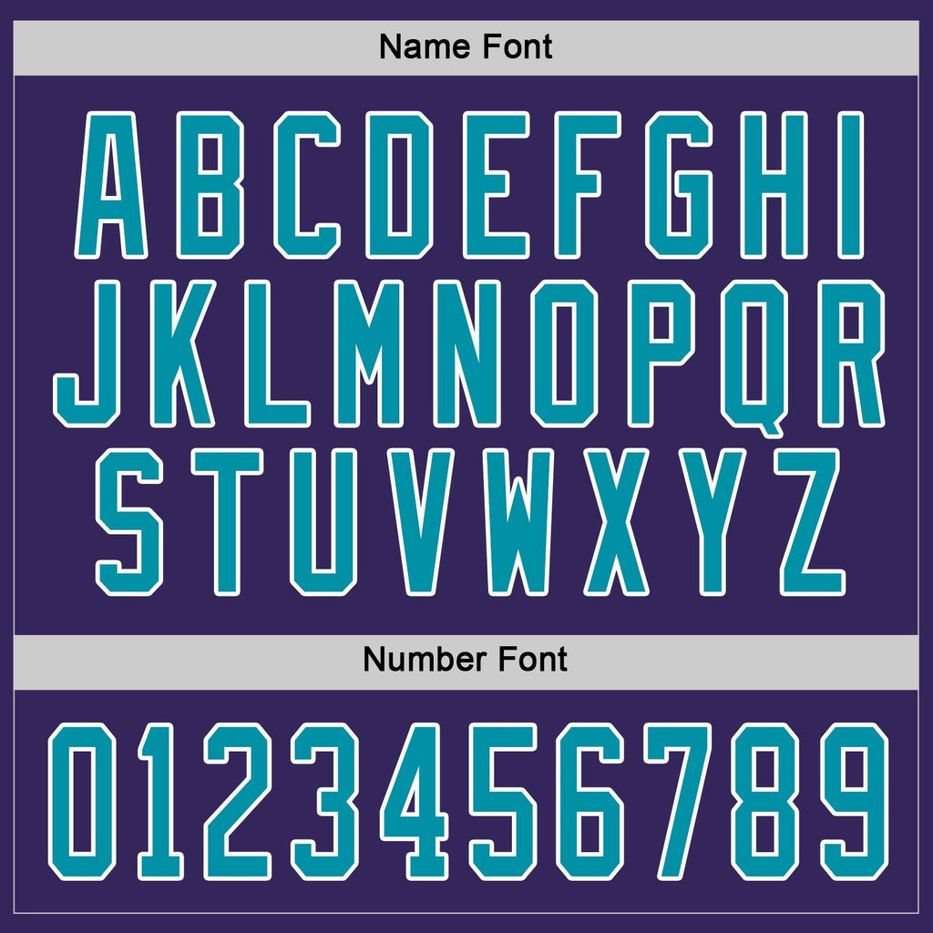 Custom Purple Teal-White Hockey Jersey photo 3