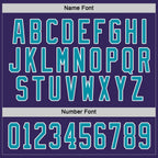 Custom Purple Teal-White Hockey Jersey photo 3
