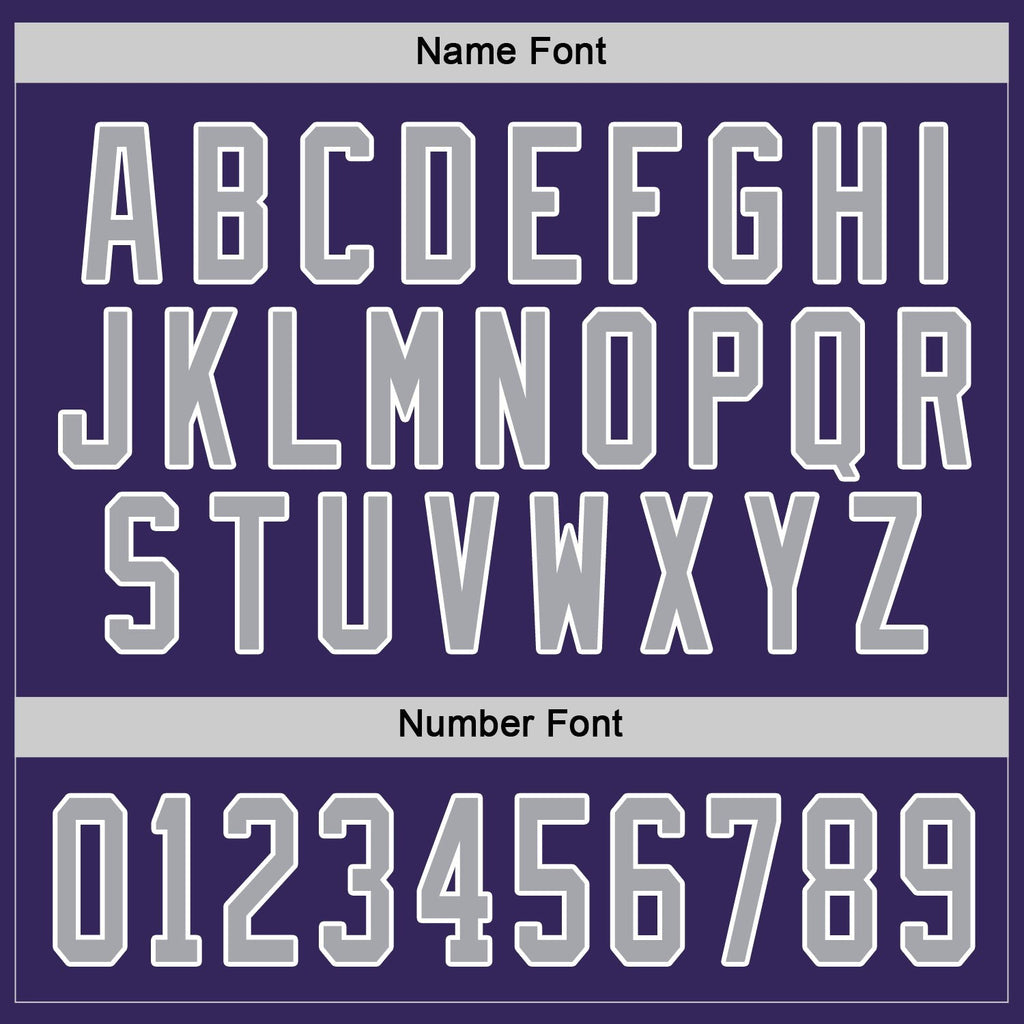 Custom Purple Gray-White Hockey Jersey photo 3