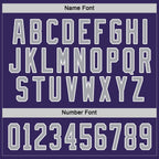 Custom Purple Gray-White Hockey Jersey photo 3