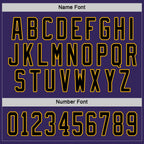 Custom Purple Black-Gold Hockey Jersey photo 3