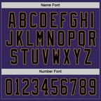 Custom Purple Black-Old Gold Hockey Jersey photo 3